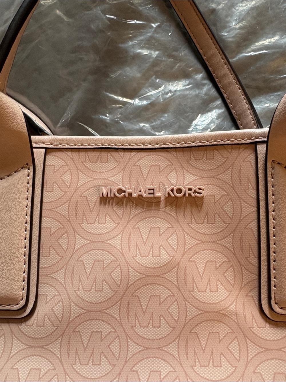 Michael Kors Blush Pink Logo-Embossed Tote